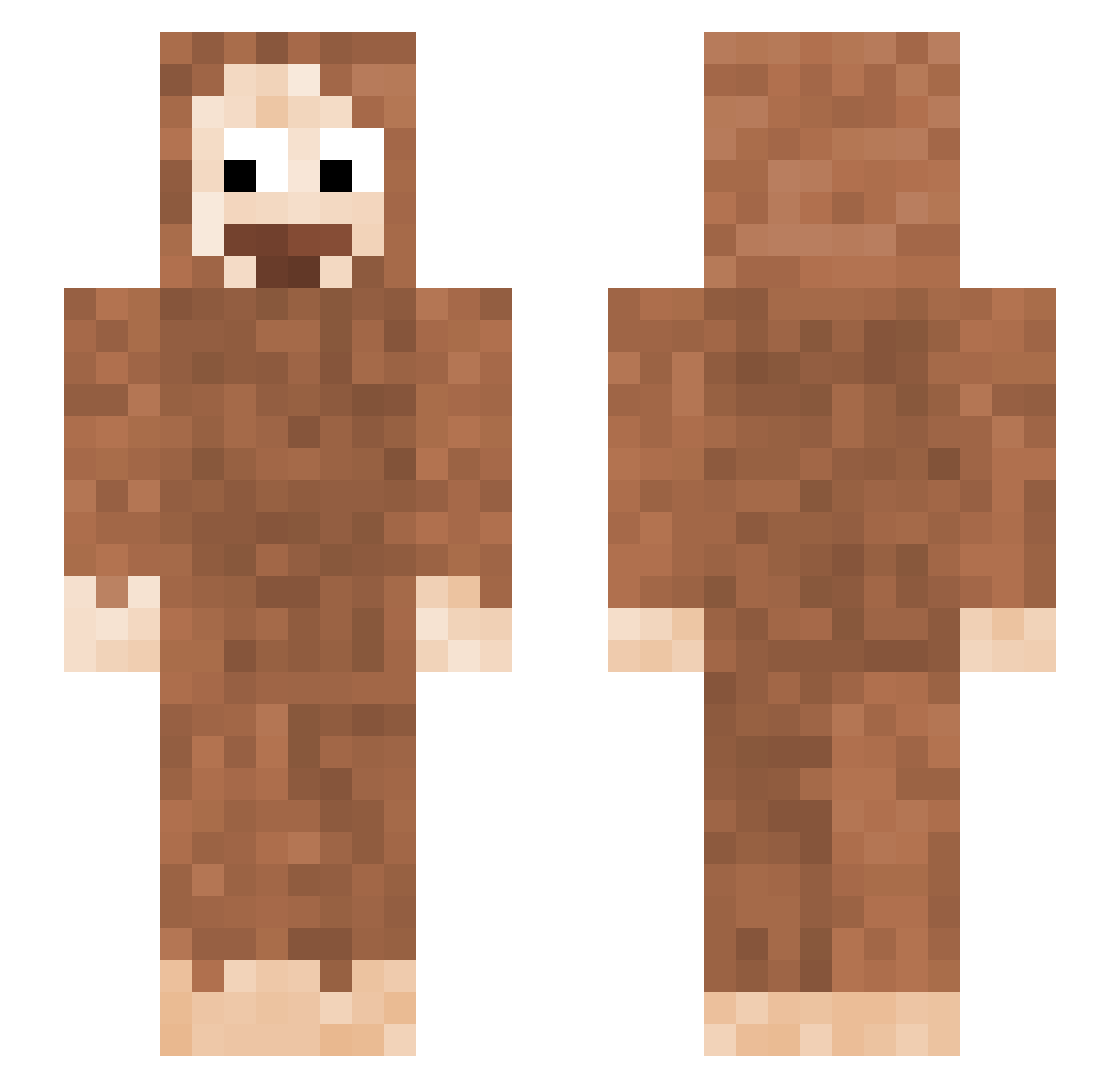 deditatedwaminc Minecraft skin, front and back view