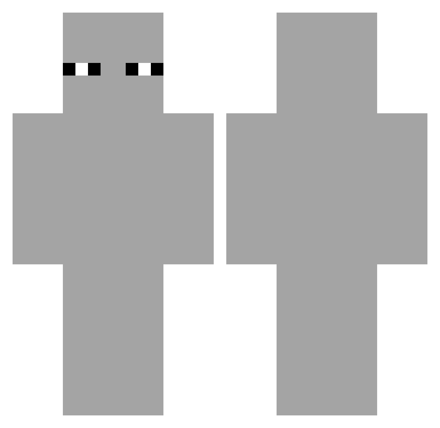 Rnxk Minecraft skin, front and back view