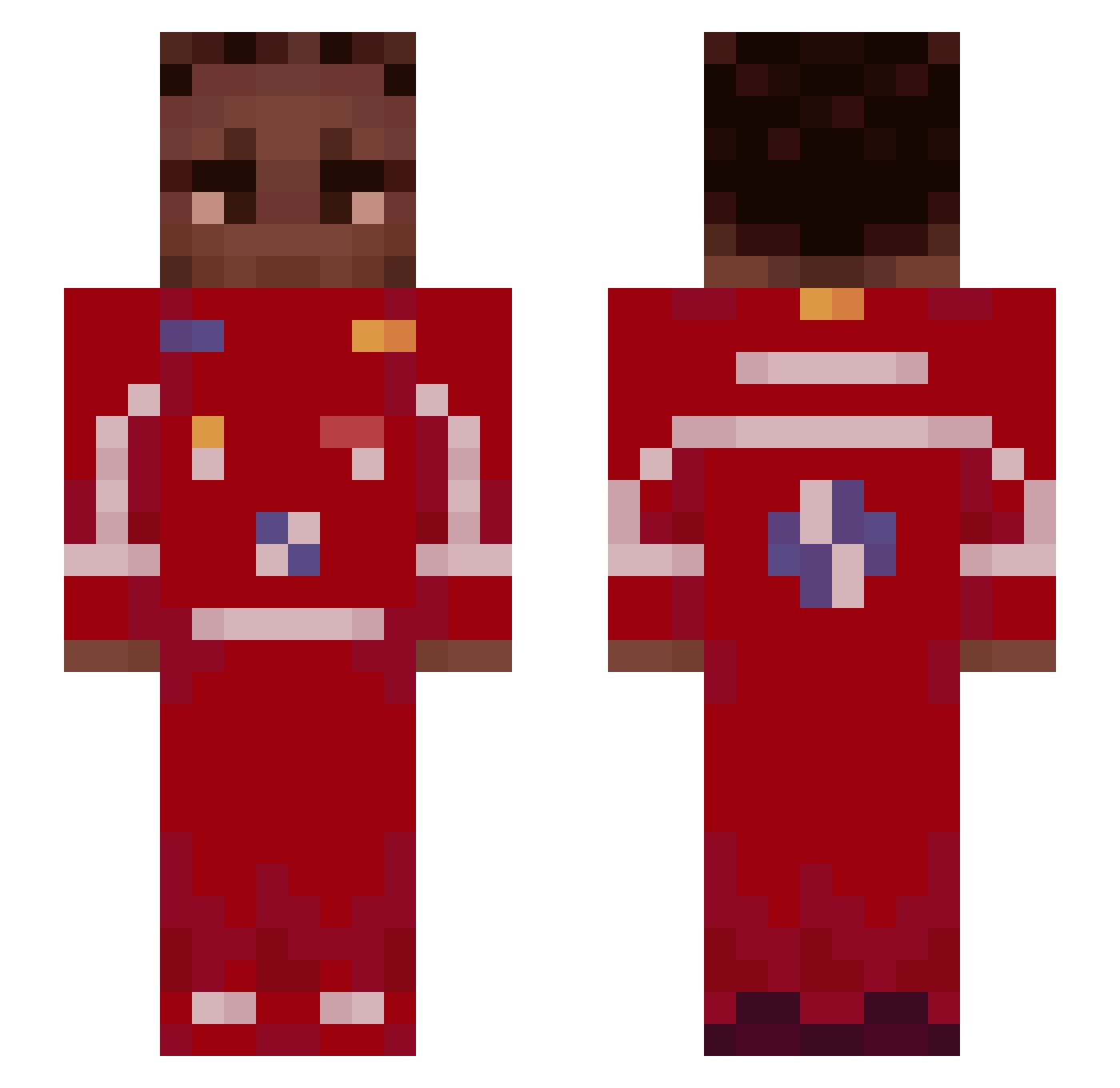 KobeyBryant Minecraft skin, front and back view