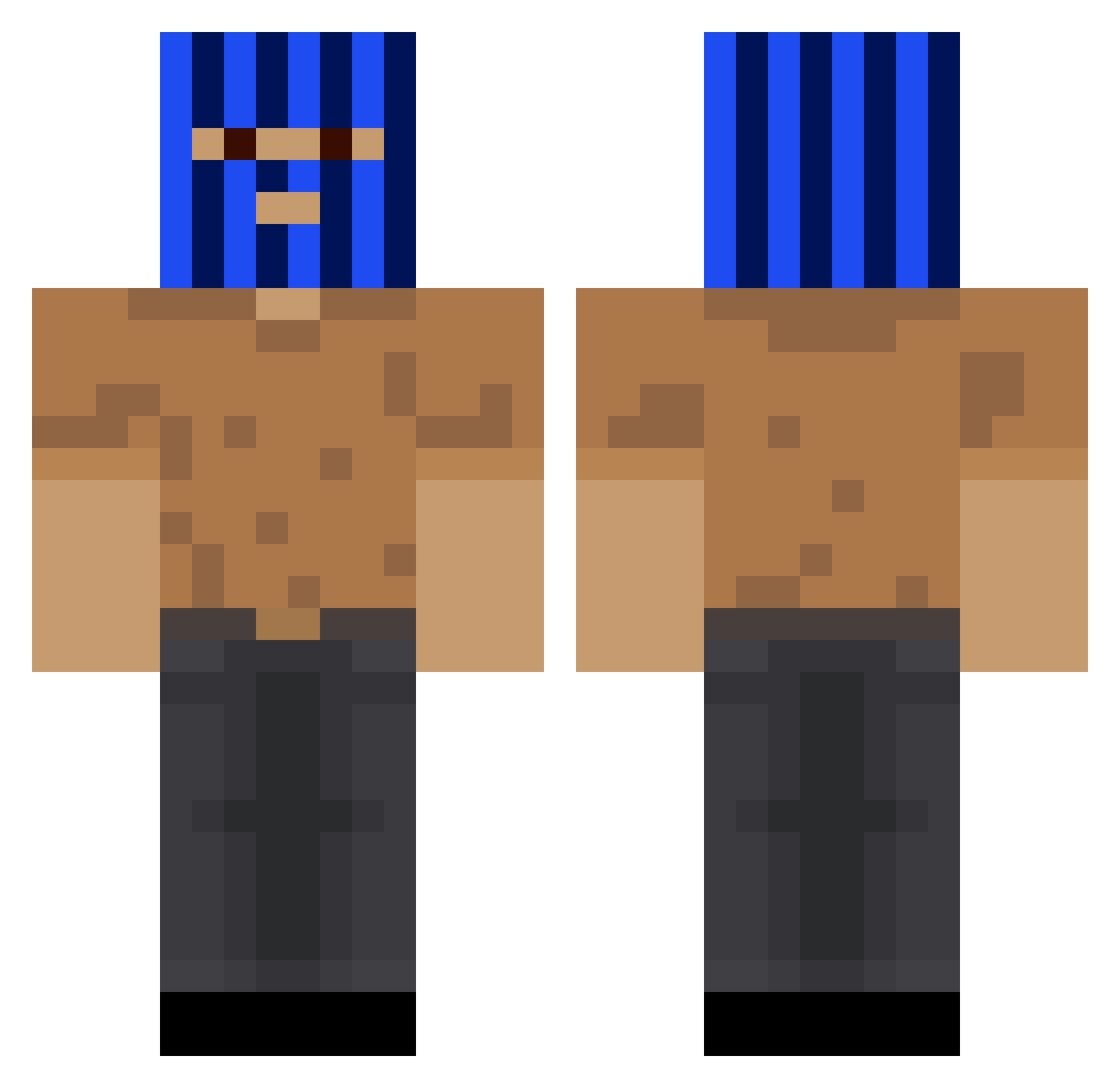 Kirschkkern Minecraft skin, front and back view