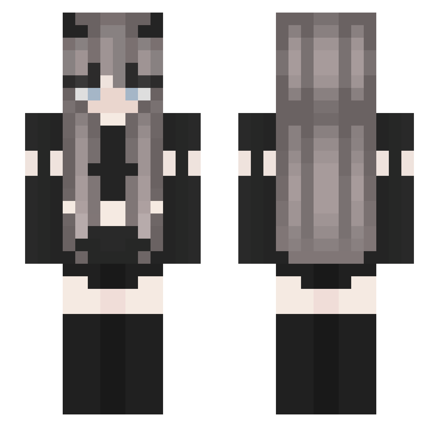 LaufeaRuncandel Minecraft skin, front and back view