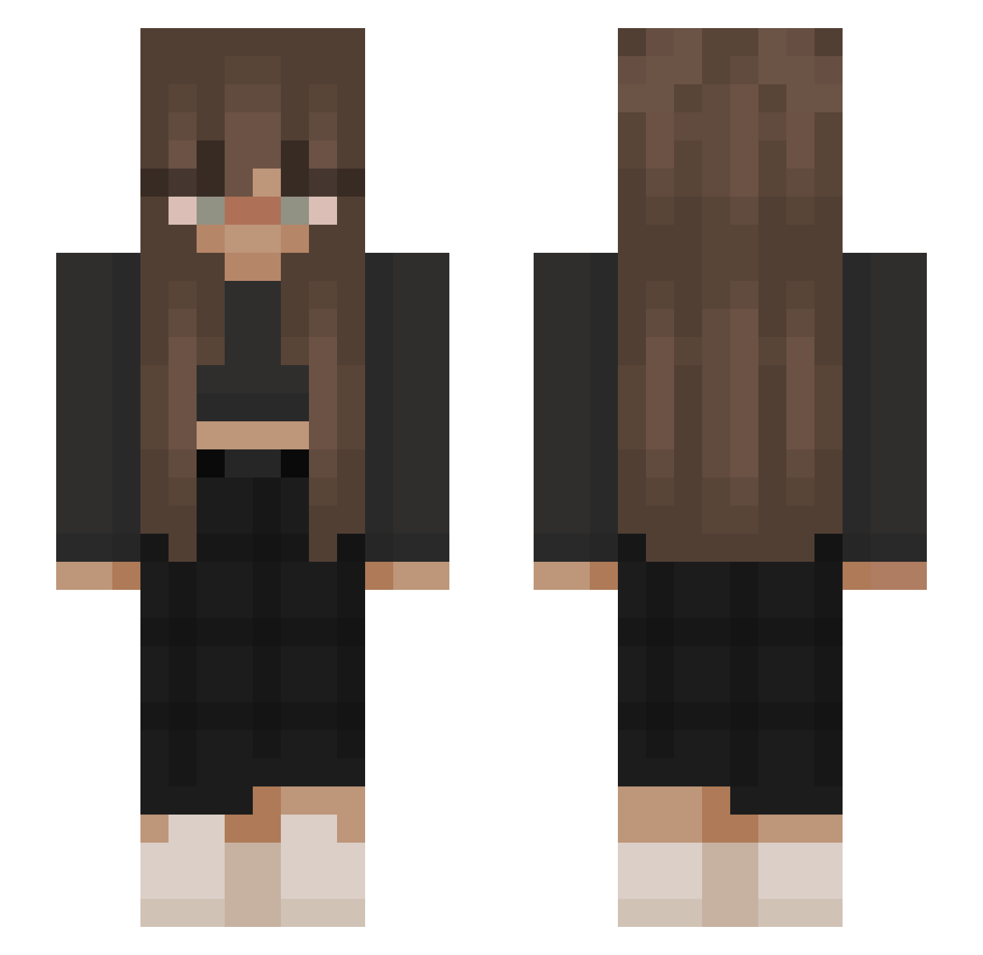 rexitv96 Minecraft skin, front and back view