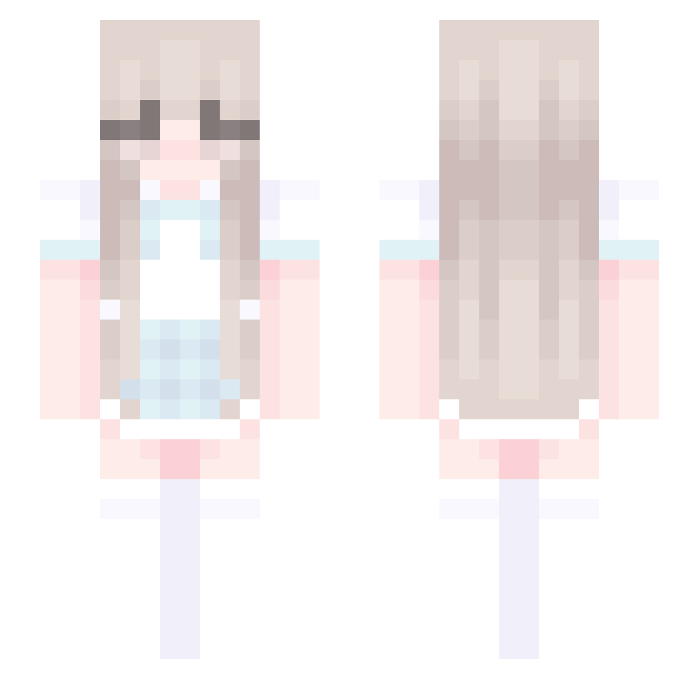 DynamicLifestyl Minecraft skin, front and back view