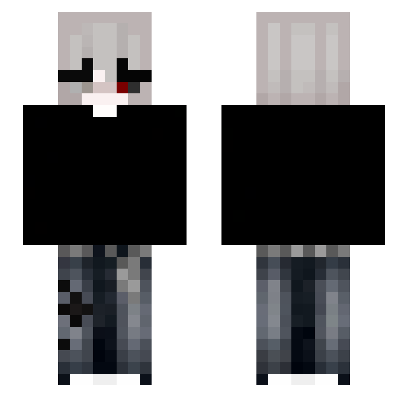 kkwr Minecraft skin, front and back view