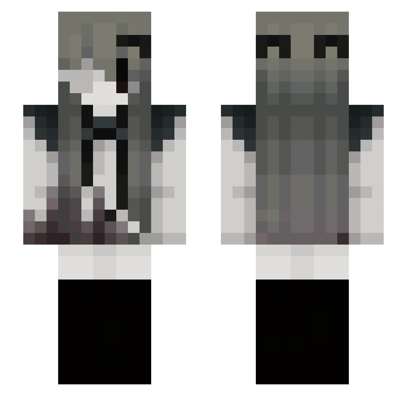 krultear Minecraft skin, front and back view