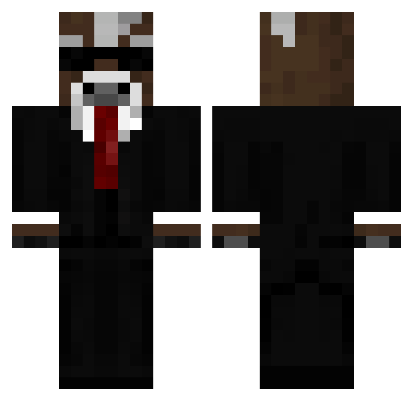 VenomExtreme666 Minecraft skin, front and back view