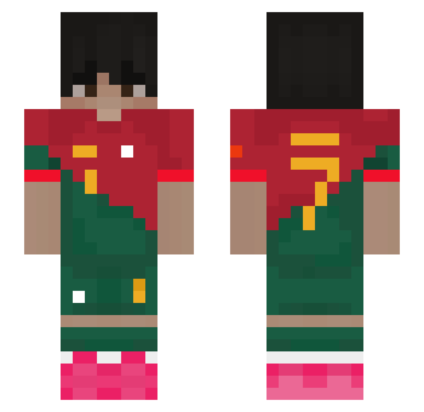 Jonahhhhhhhhhhh Minecraft skin, front and back view