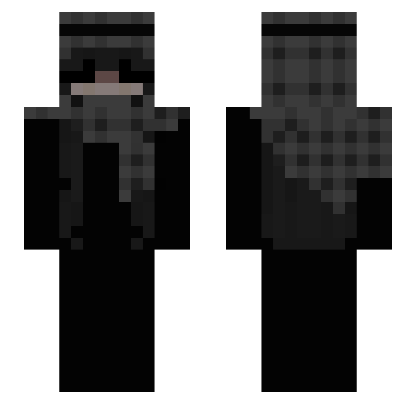 kexkzy Minecraft skin, front and back view