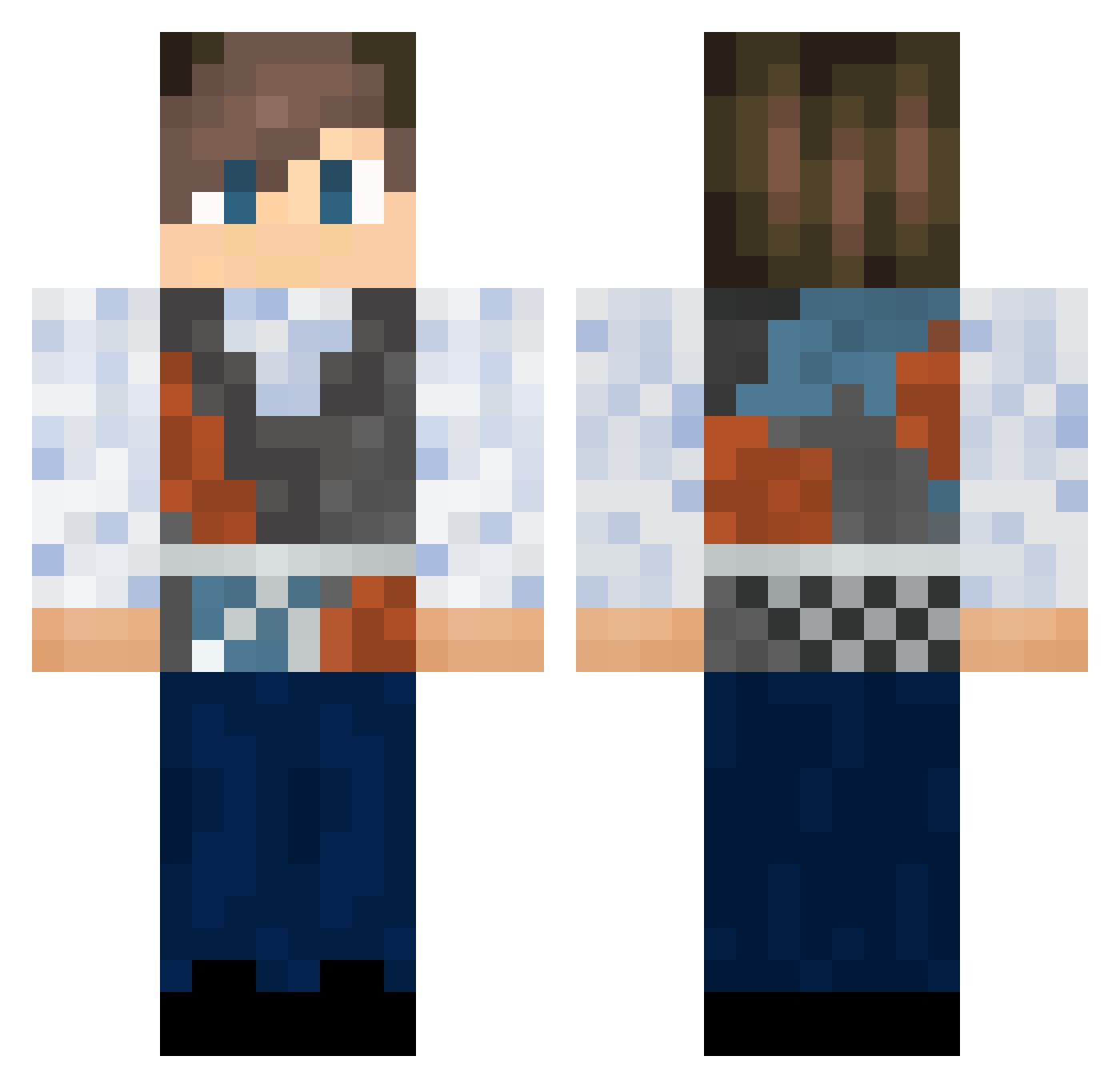 ThijnSprookjes Minecraft skin, front and back view