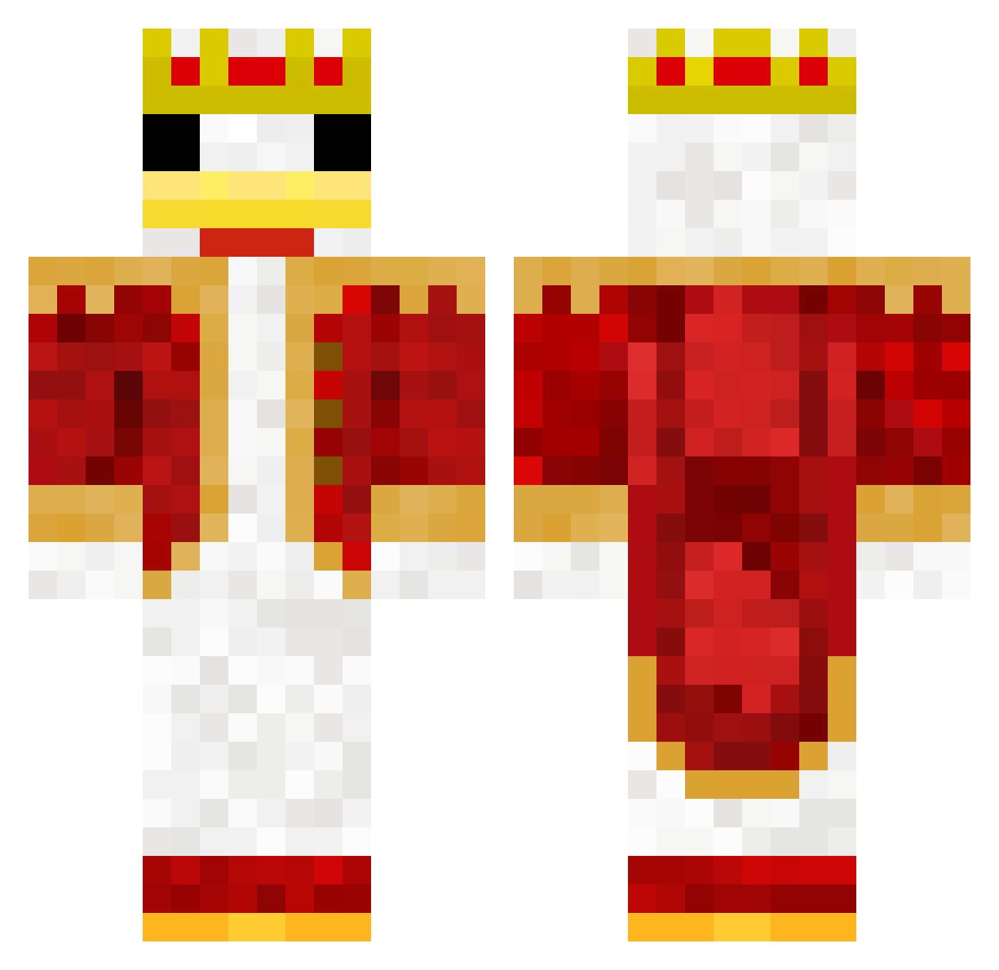 ChumpyTheChicken Minecraft skin, front and back view
