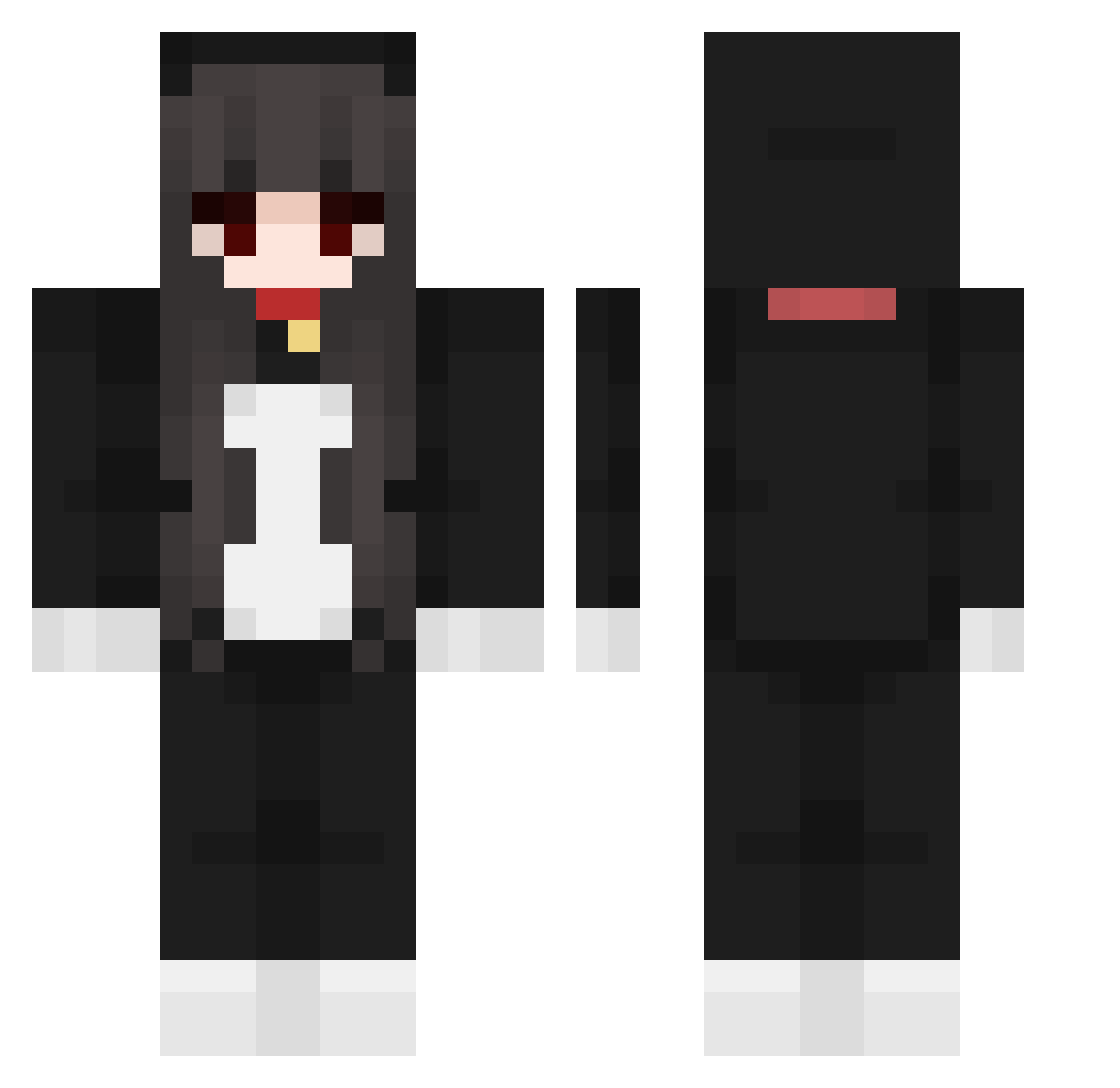 fatymuak Minecraft skin, front and back view