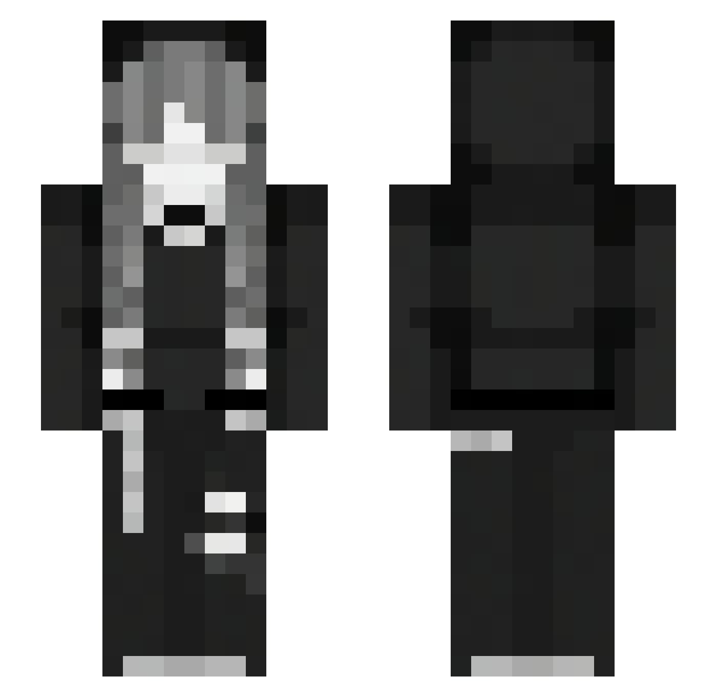 wuttiikk Minecraft skin, front and back view