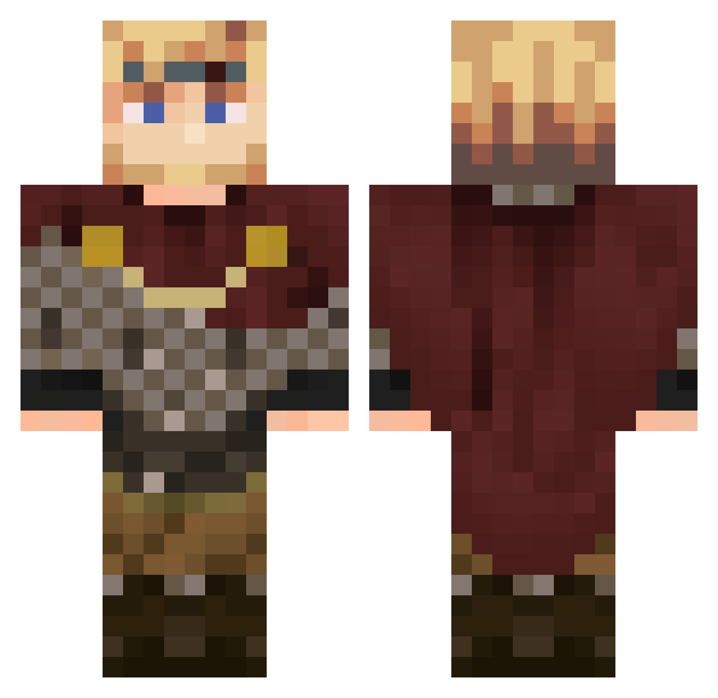 turkowskilis Minecraft skin, front and back view