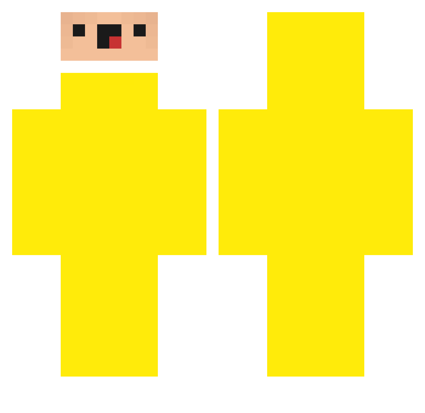 Bailers Minecraft skin, front and back view