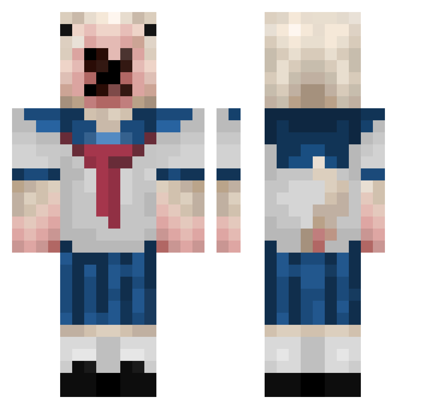 WarchiFeik Minecraft skin, front and back view