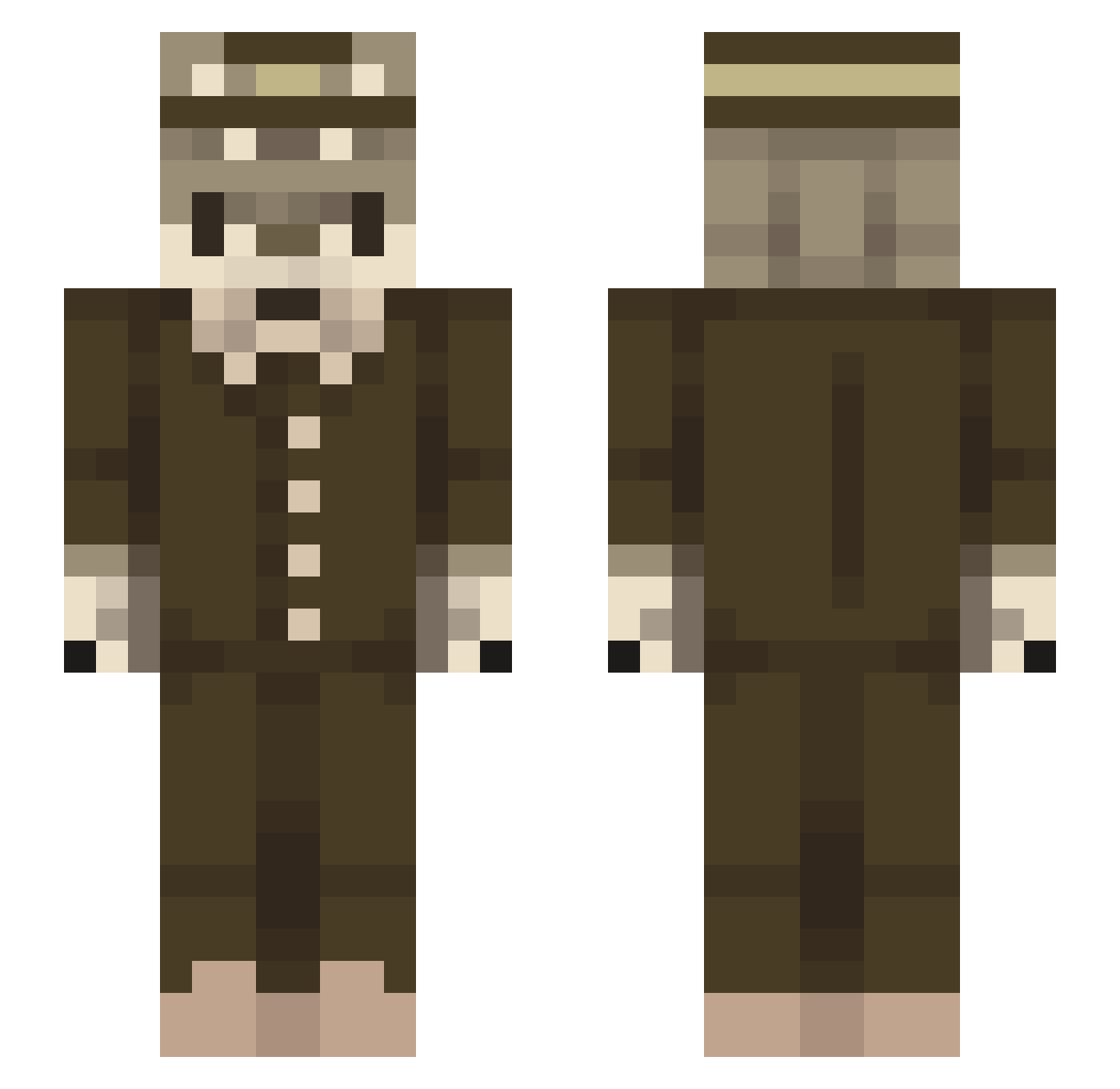 Frieswithnuggets Minecraft skin, front and back view