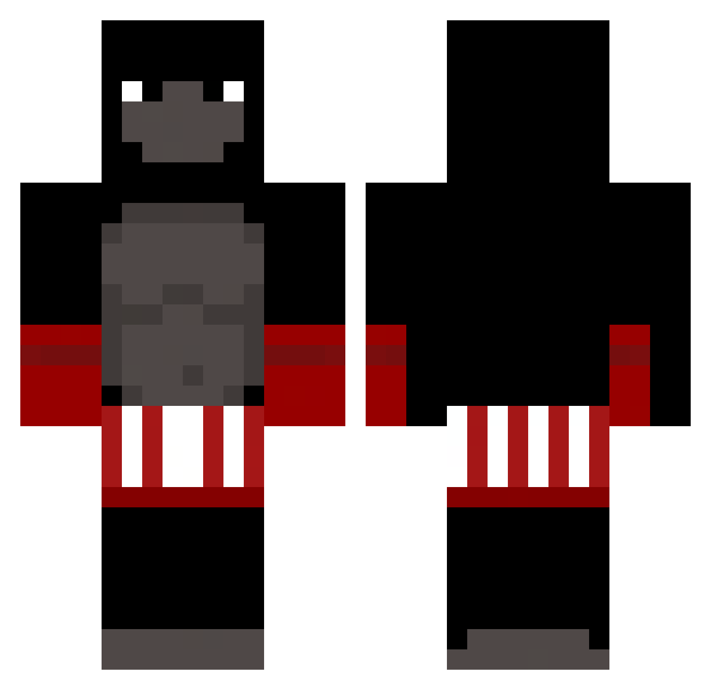 iHqx_ Minecraft skin, front and back view