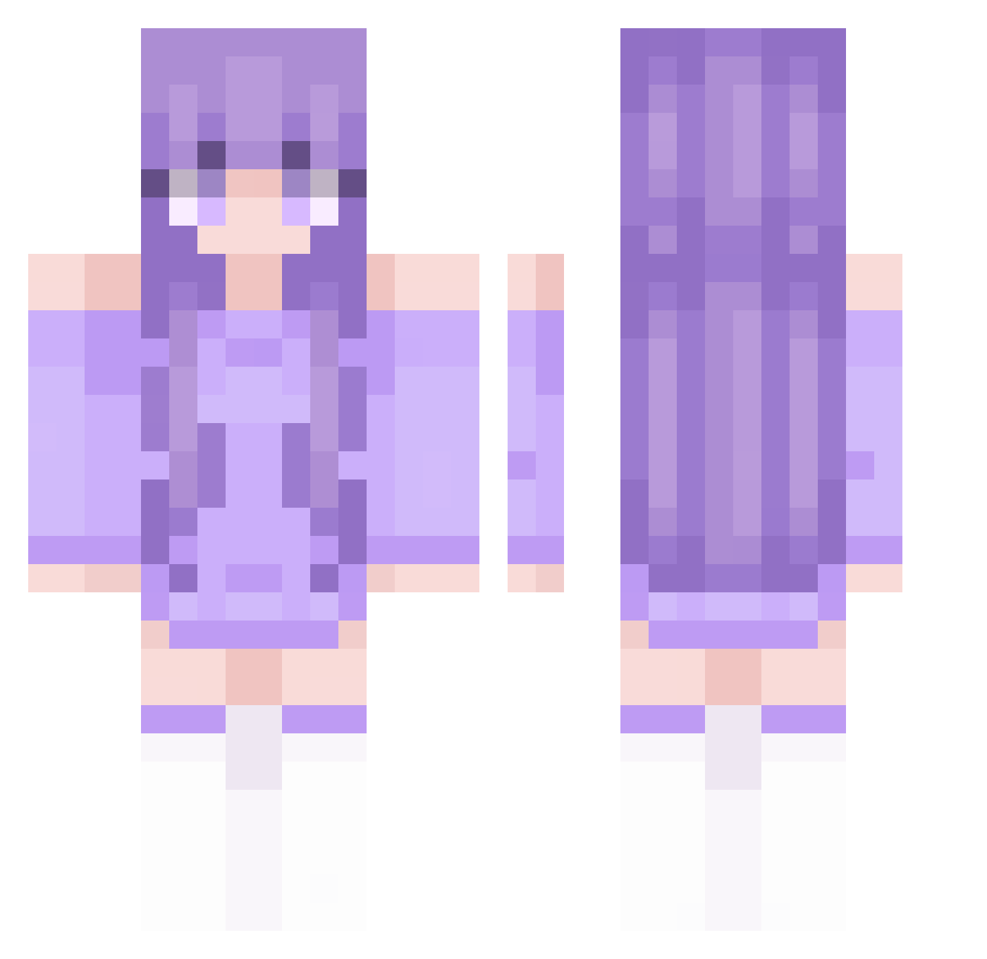 ylspjl Minecraft skin, front and back view