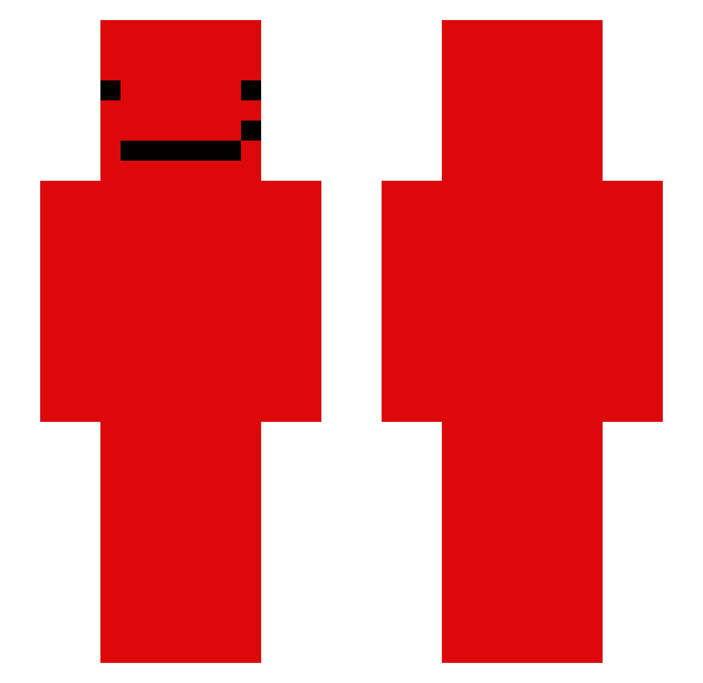 Wazlooo Minecraft skin, front and back view