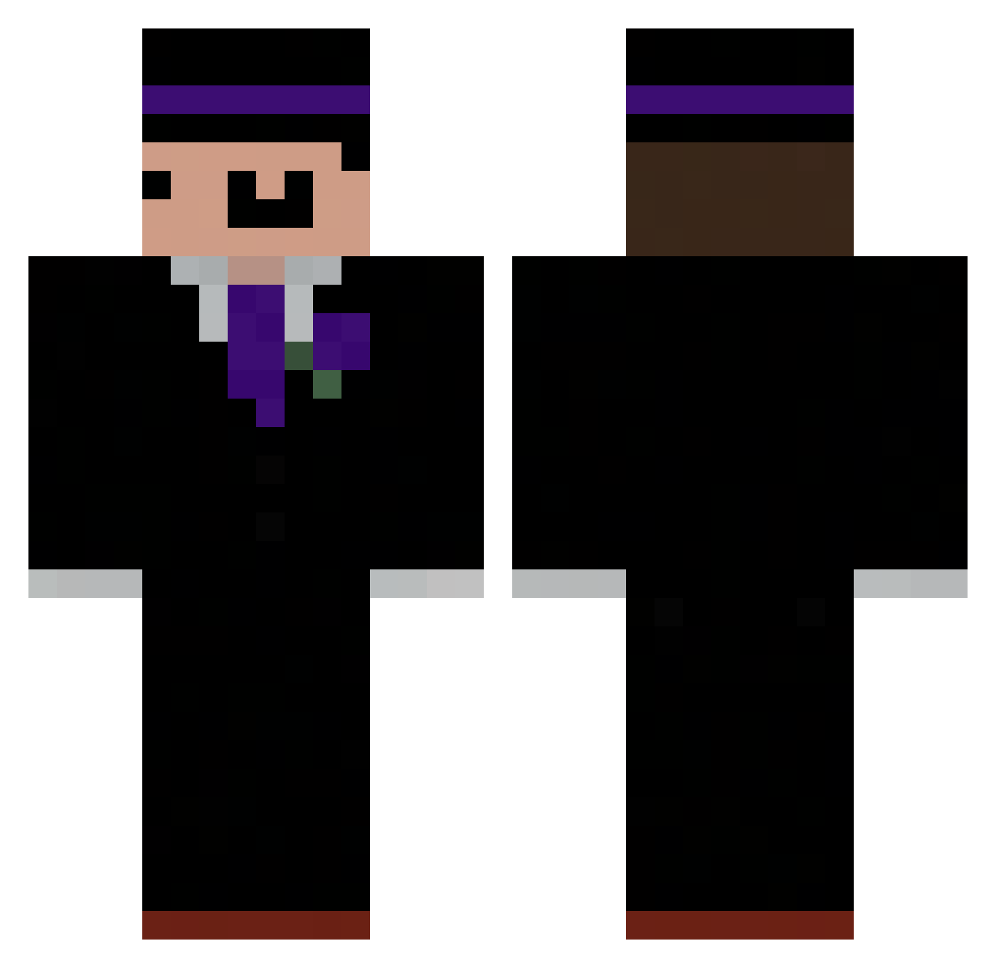 Sheppity Minecraft skin, front and back view