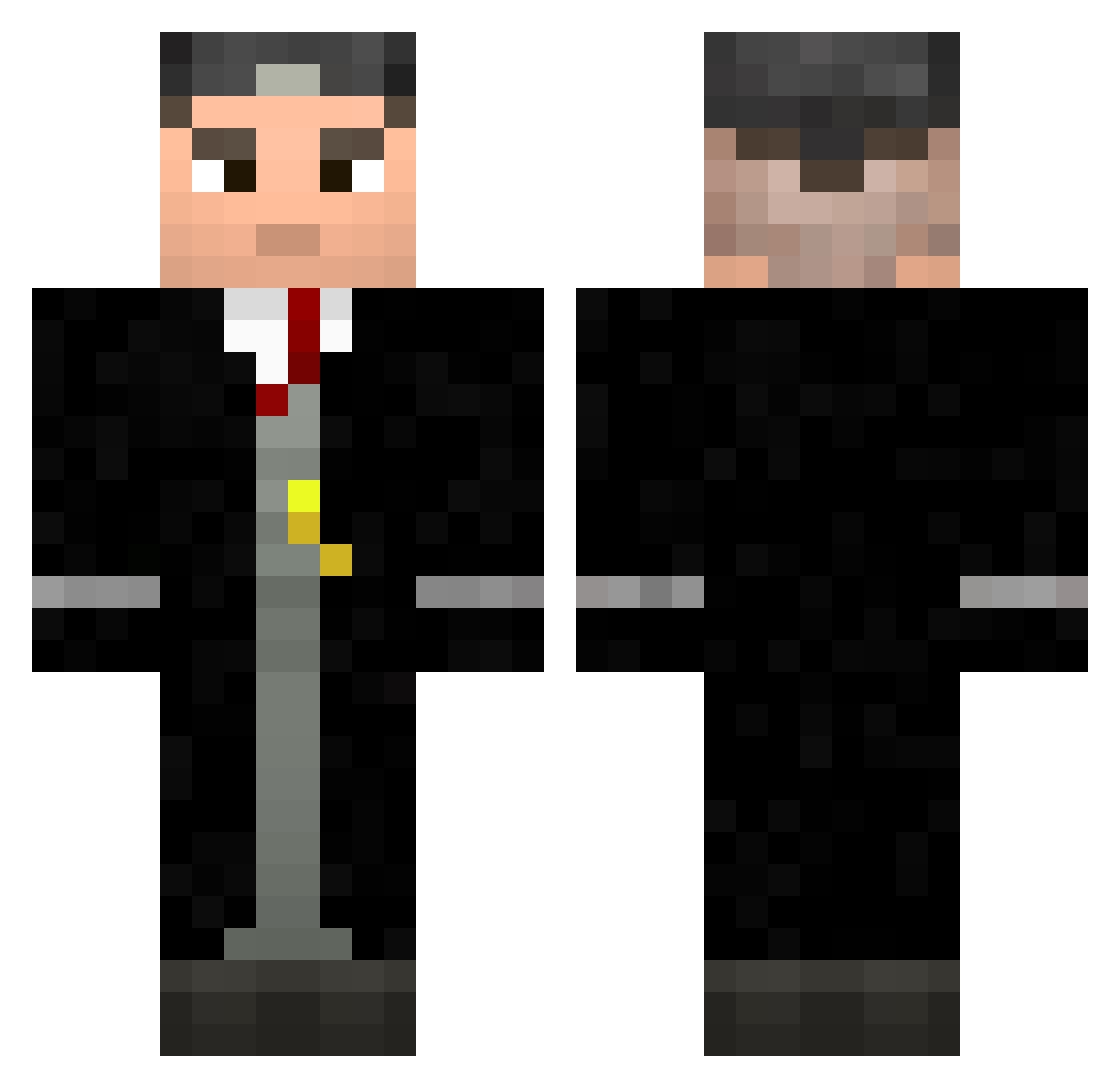 ViniciusJunior Minecraft skin, front and back view