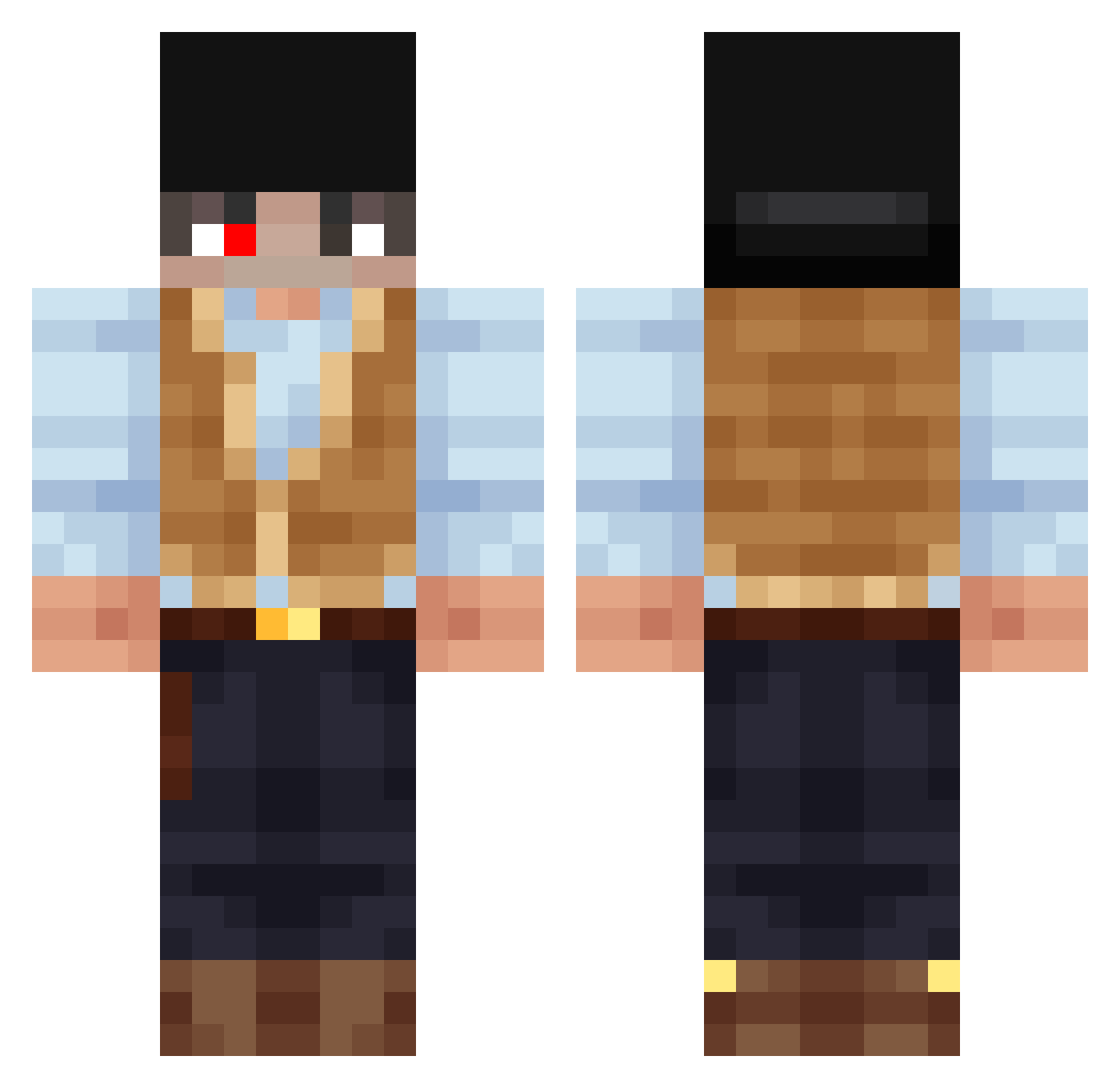 MatixMinkruft Minecraft skin, front and back view