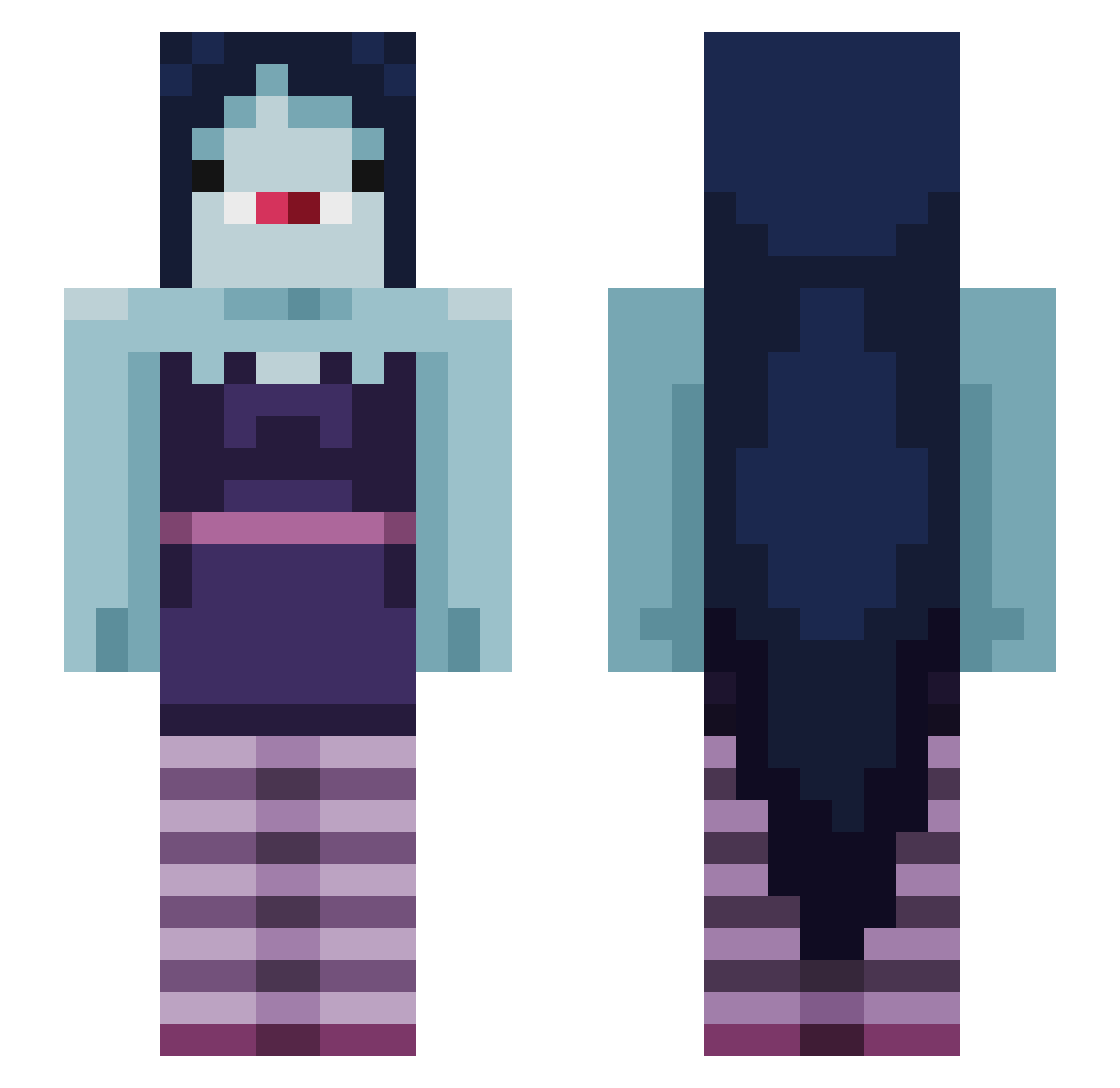 Kokye Minecraft skin, front and back view