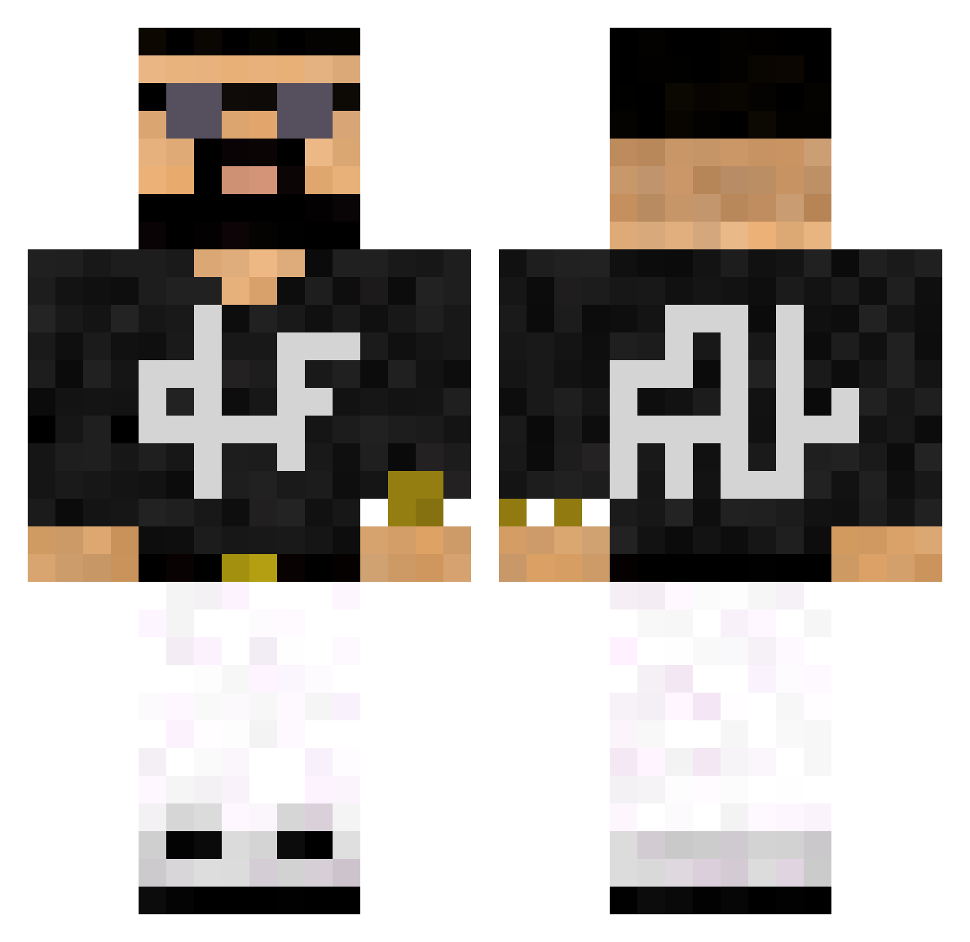 Lawseille Minecraft skin, front and back view