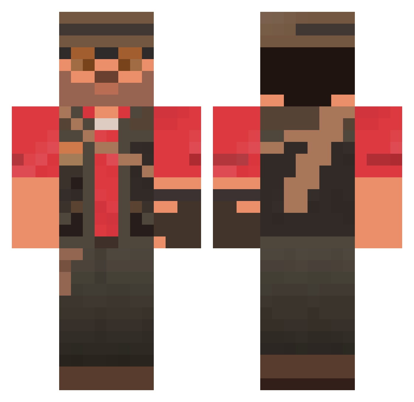 Old_Man_Estabon Minecraft skin, front and back view