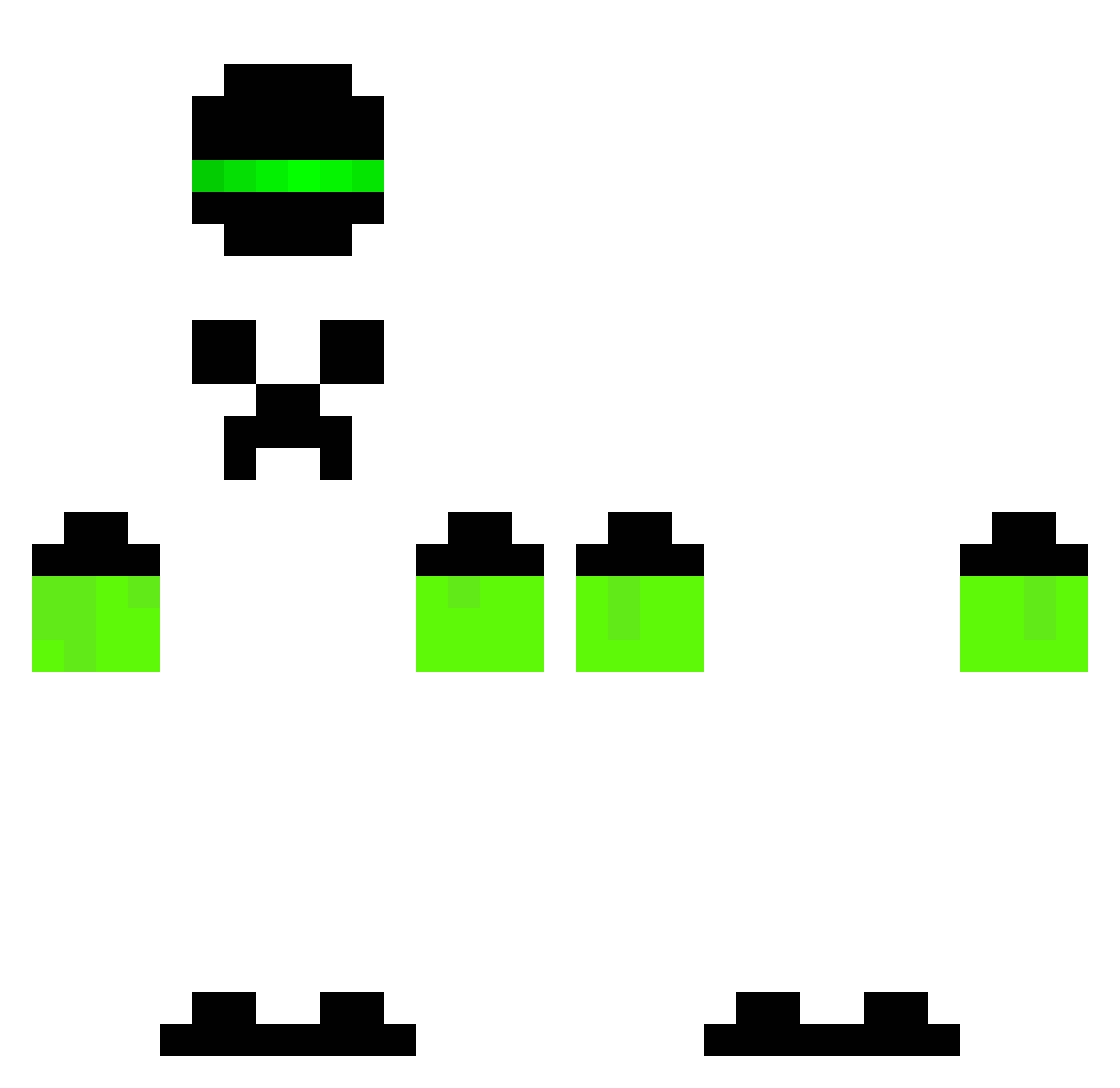Ramvinx Minecraft skin, front and back view