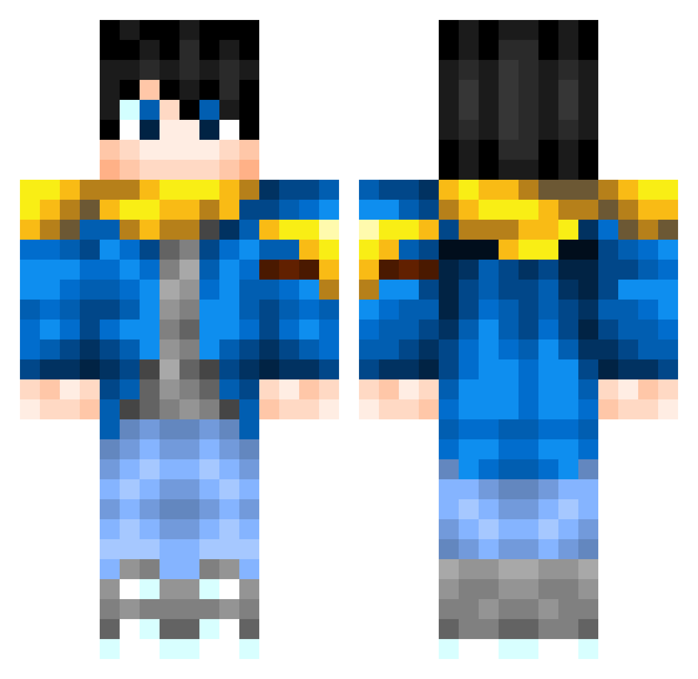 syaifta Minecraft skin, front and back view