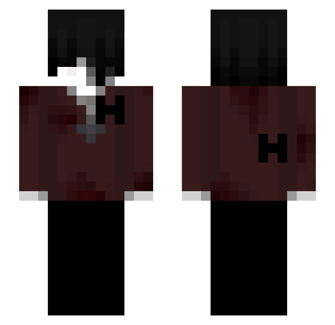 Hoki_Moki Minecraft skin, front and back view