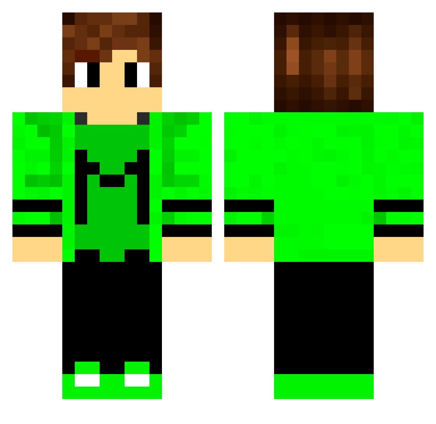 tengar2000 Minecraft skin, front and back view