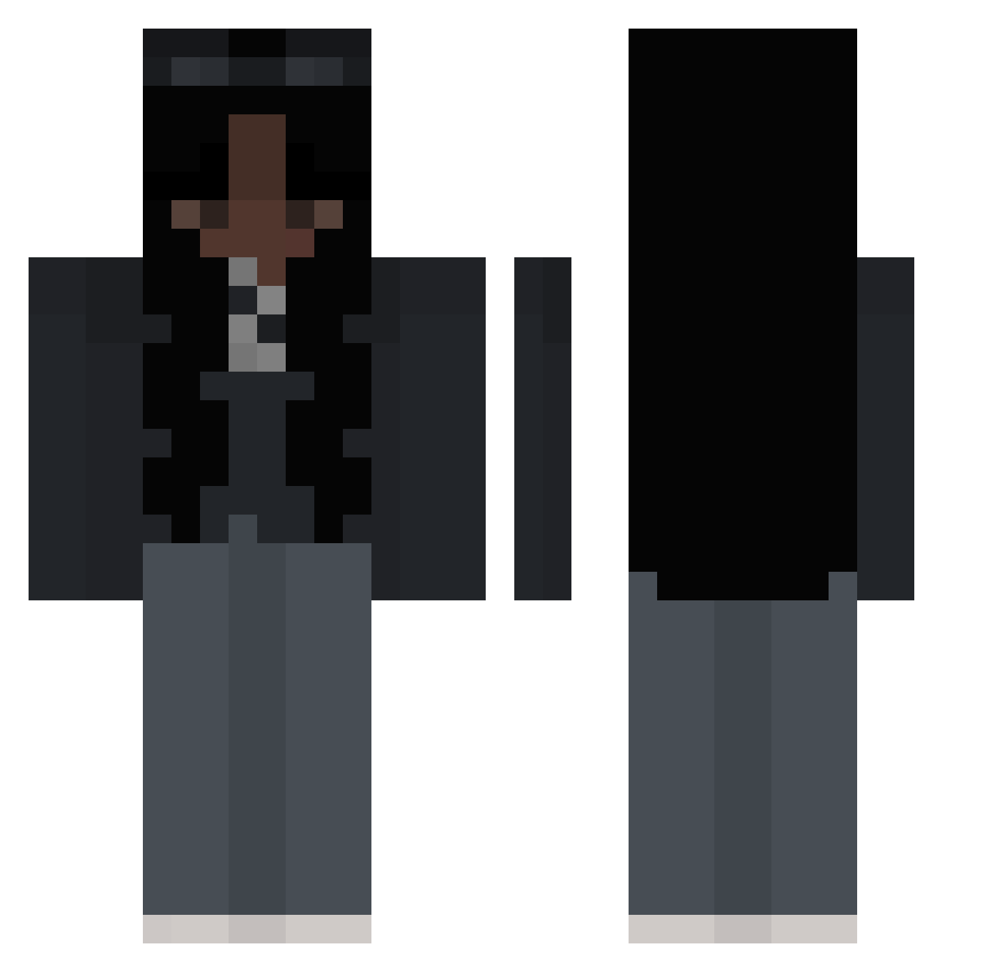 Sajennaire Minecraft skin, front and back view