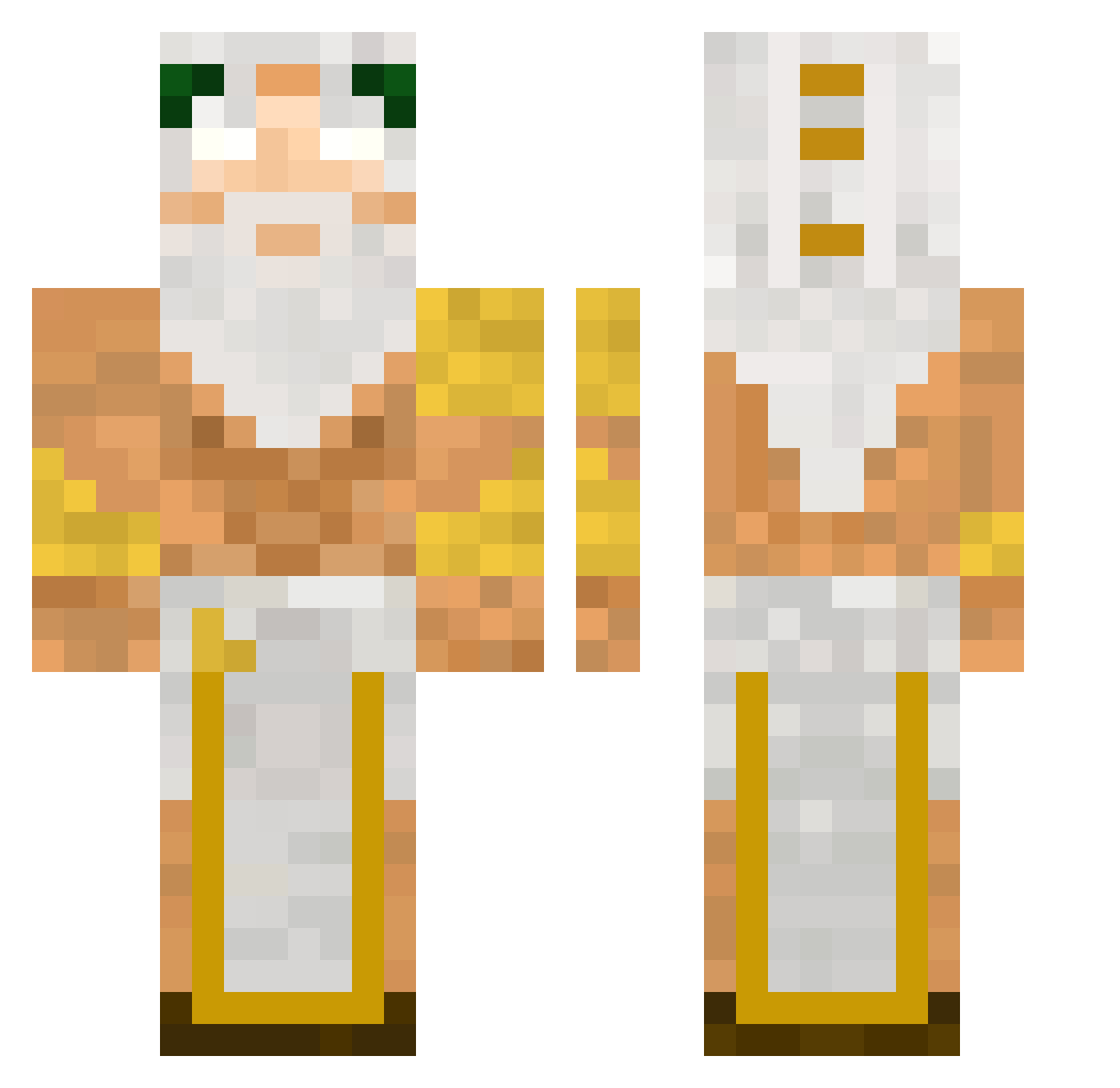 ZeusOW Minecraft skin, front and back view