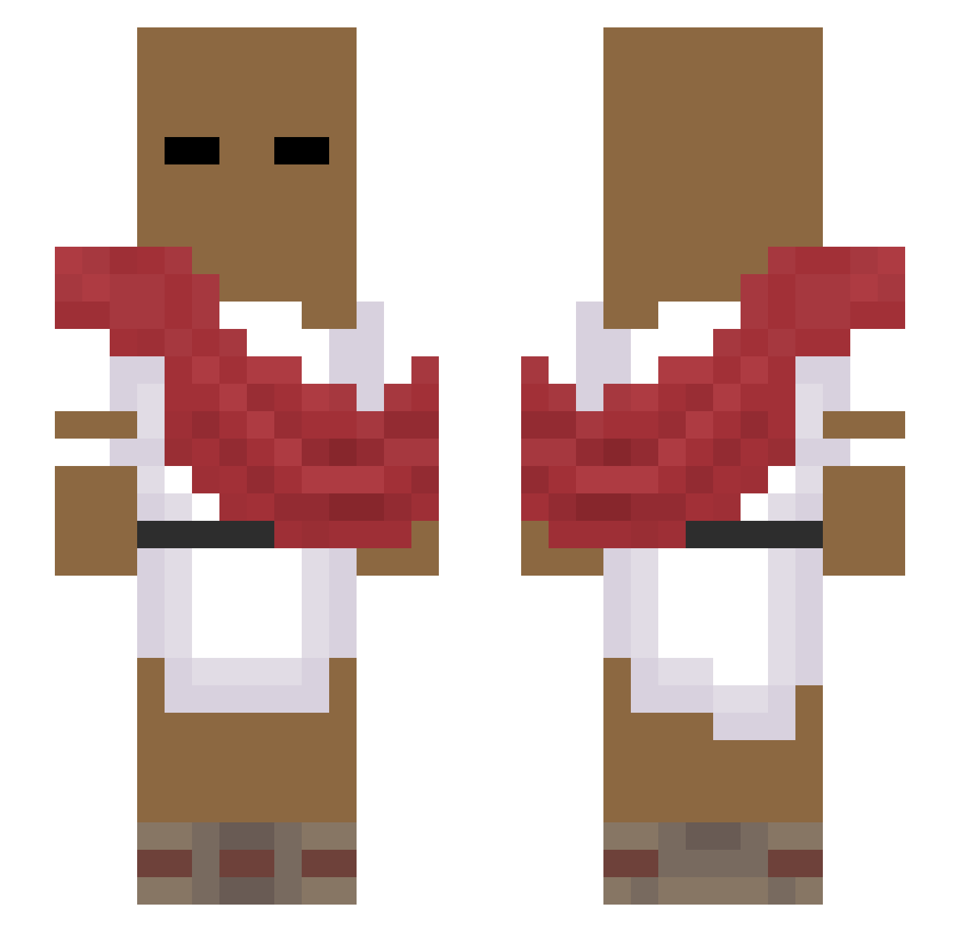 sm0oshh Minecraft skin, front and back view