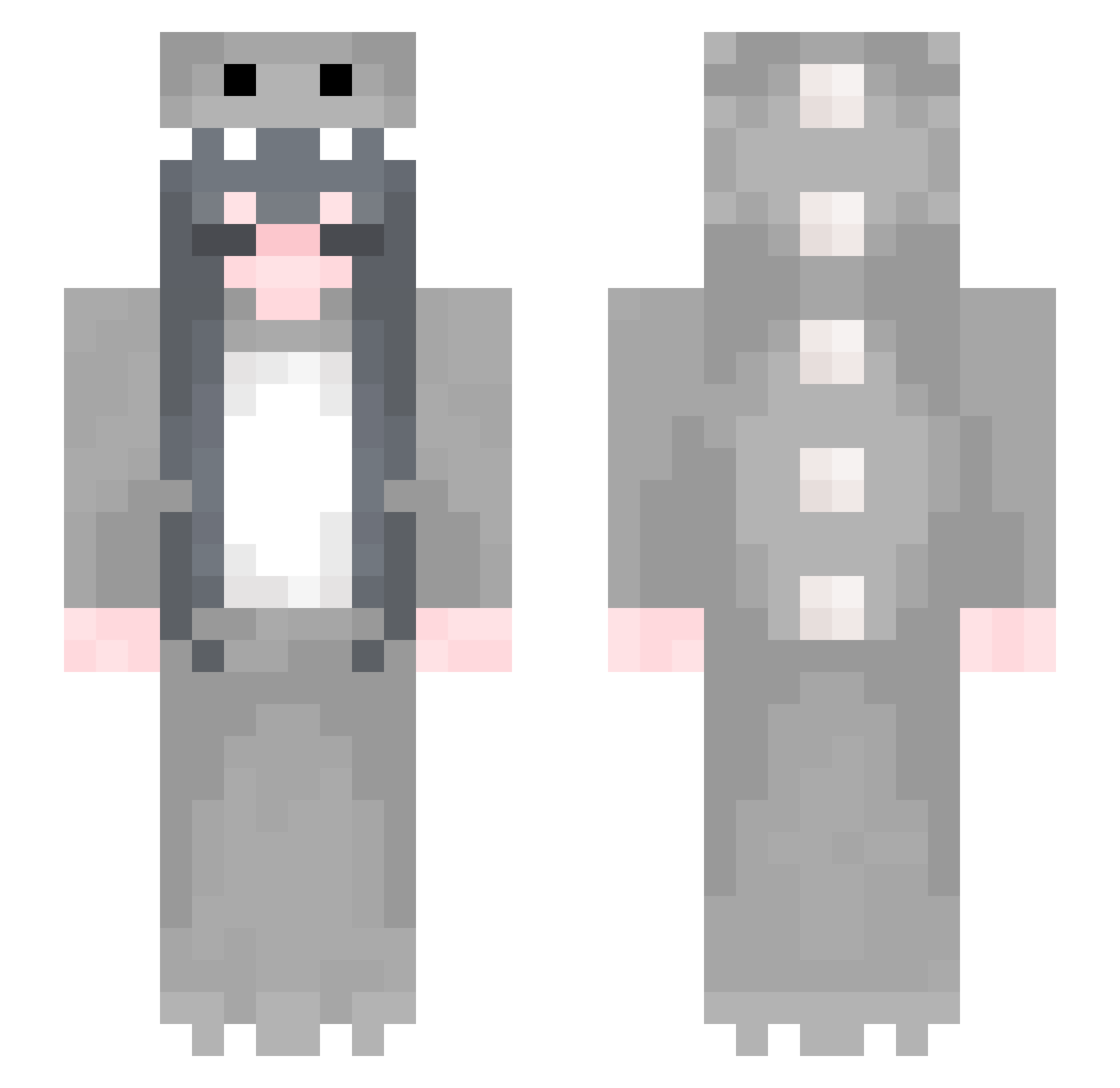 thamfn Minecraft skin, front and back view