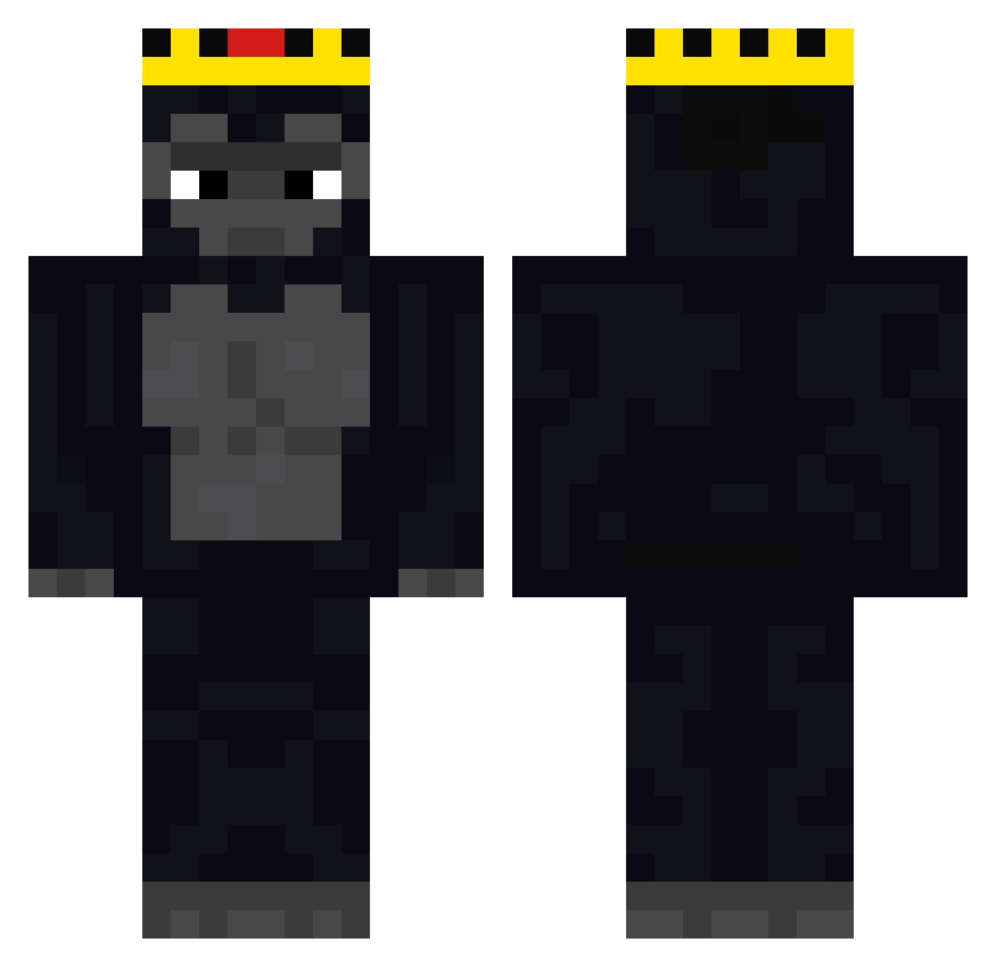 HawtPocket Minecraft skin, front and back view