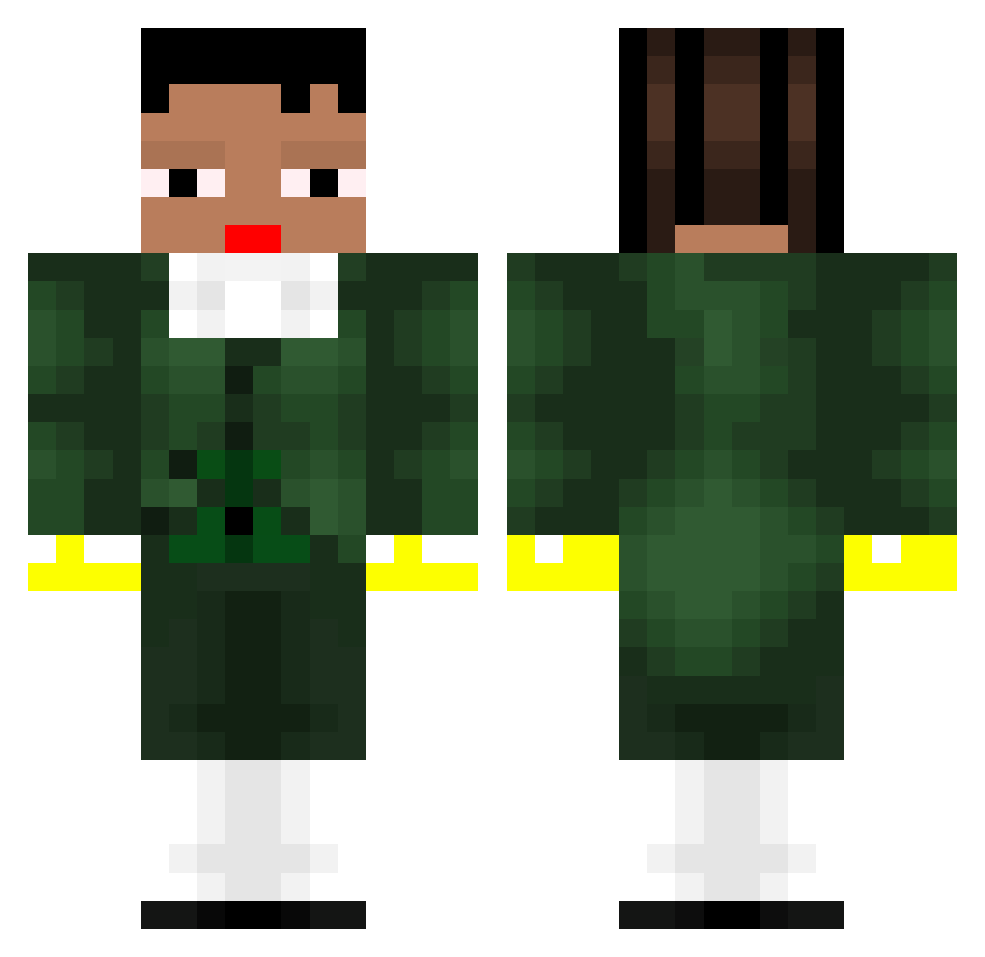 eMother Minecraft skin, front and back view