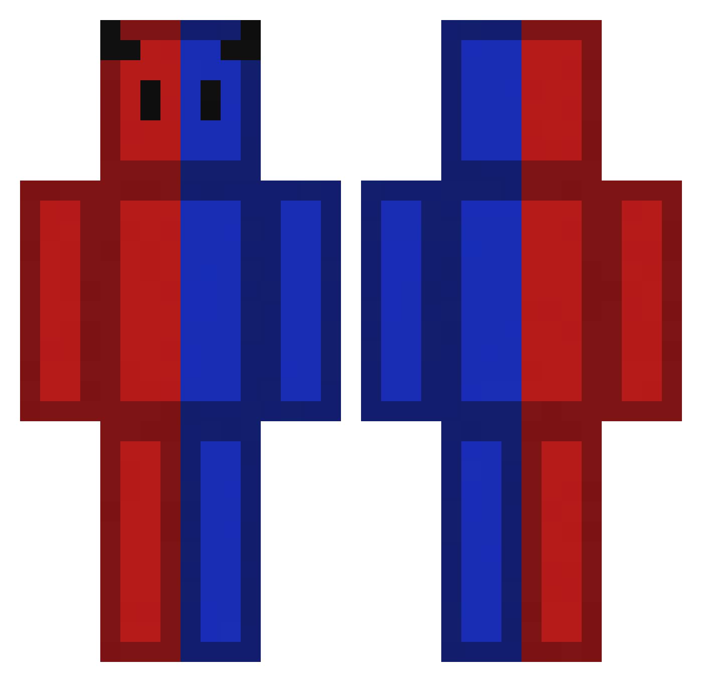 Lukas8879 Minecraft skin, front and back view