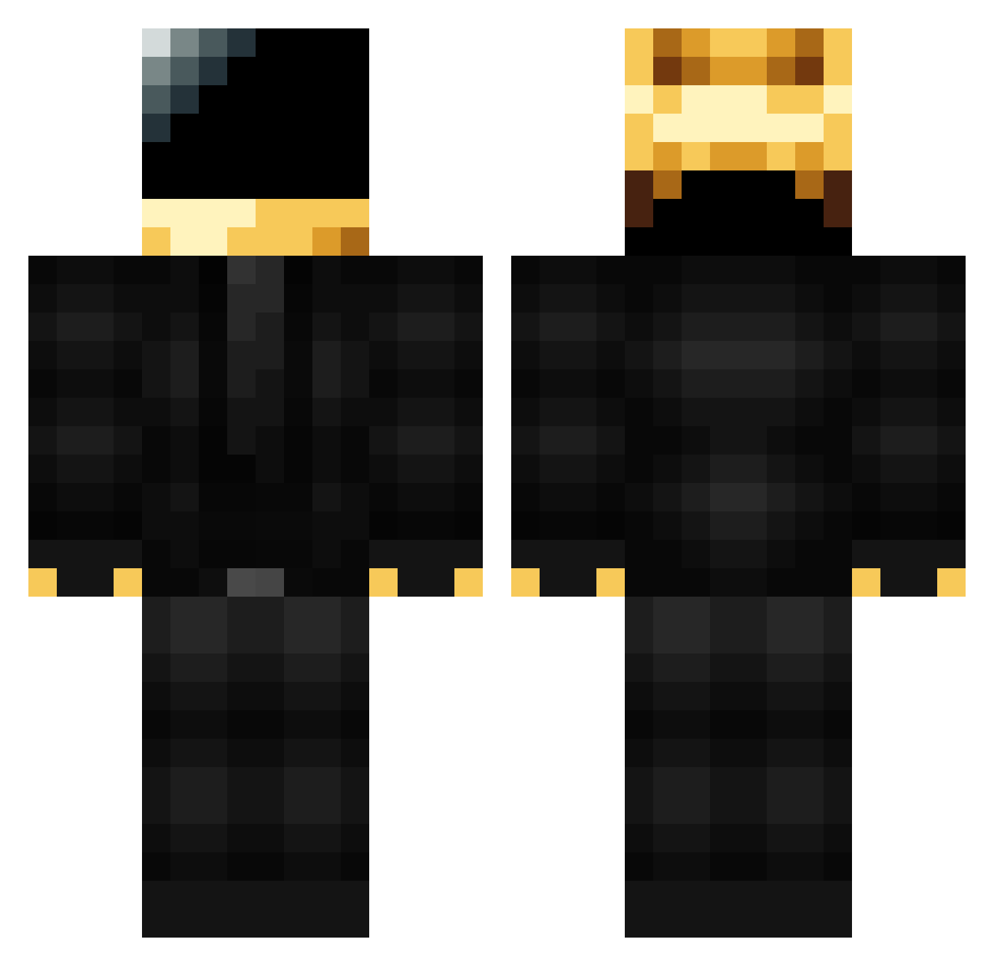 Cleyysaill Minecraft skin, front and back view