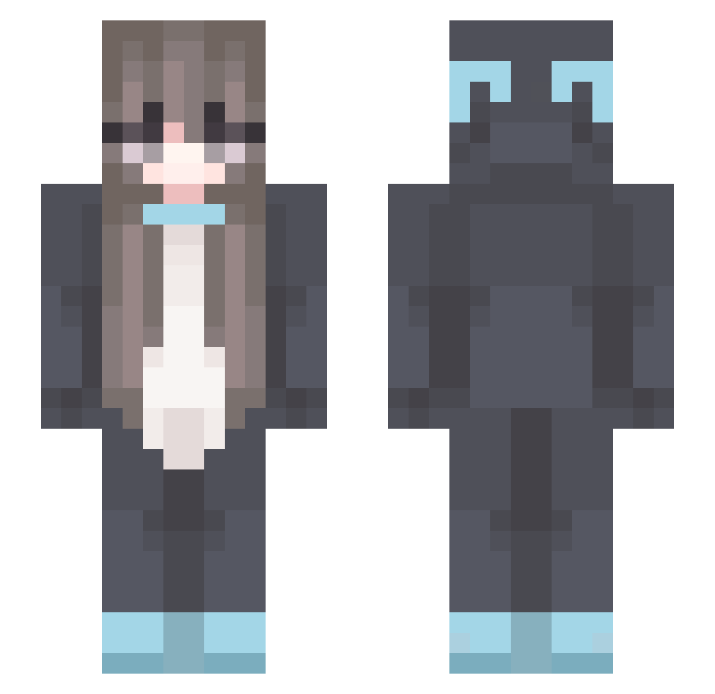 stepbuddyjp Minecraft skin, front and back view