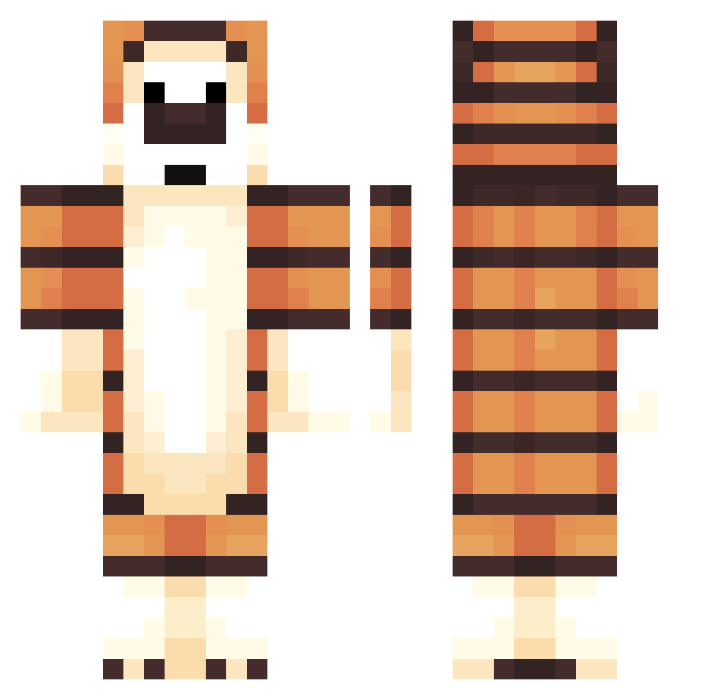 StevenAsd Minecraft skin, front and back view