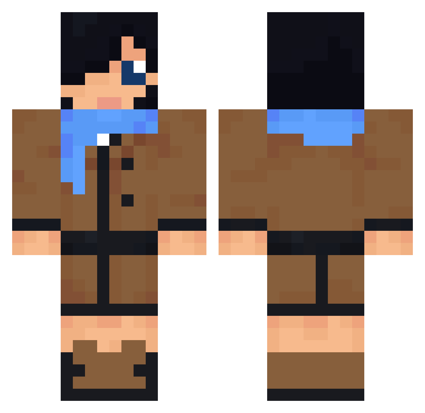 GhostiBliss Minecraft skin, front and back view
