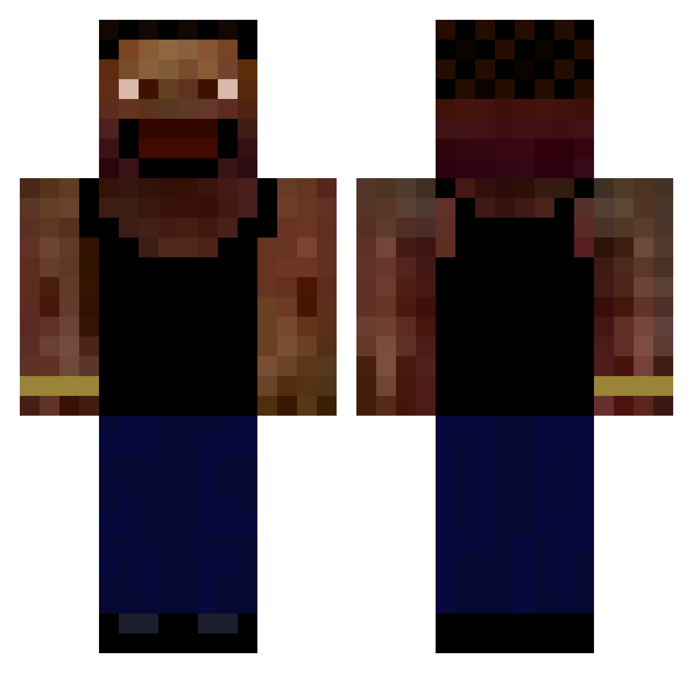 swayyss Minecraft skin, front and back view