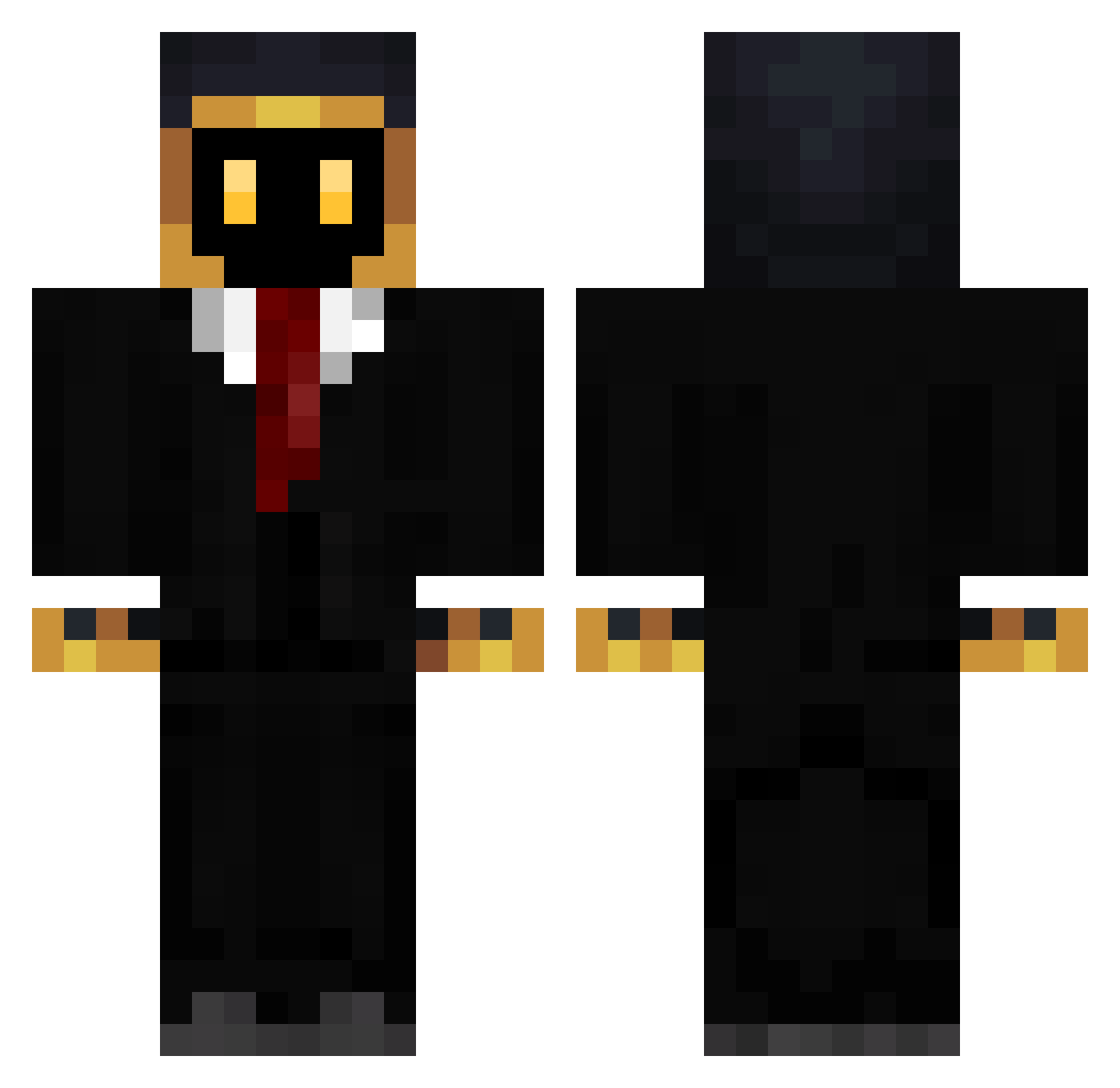 RonNuggets Minecraft skin, front and back view