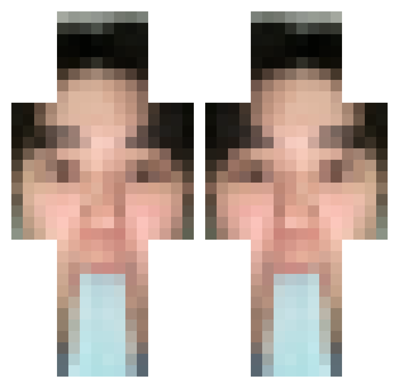 yoko0916 Minecraft skin, front and back view