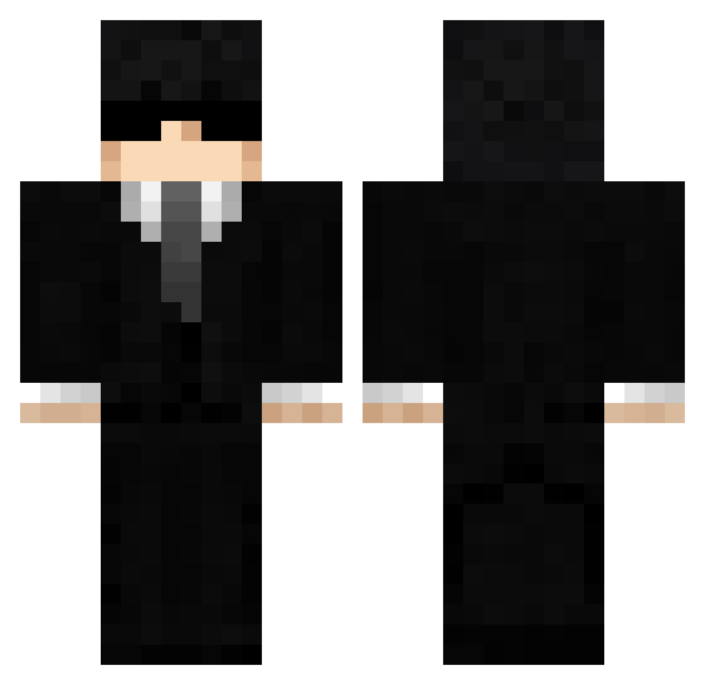 SuperNesaBoy Minecraft skin, front and back view