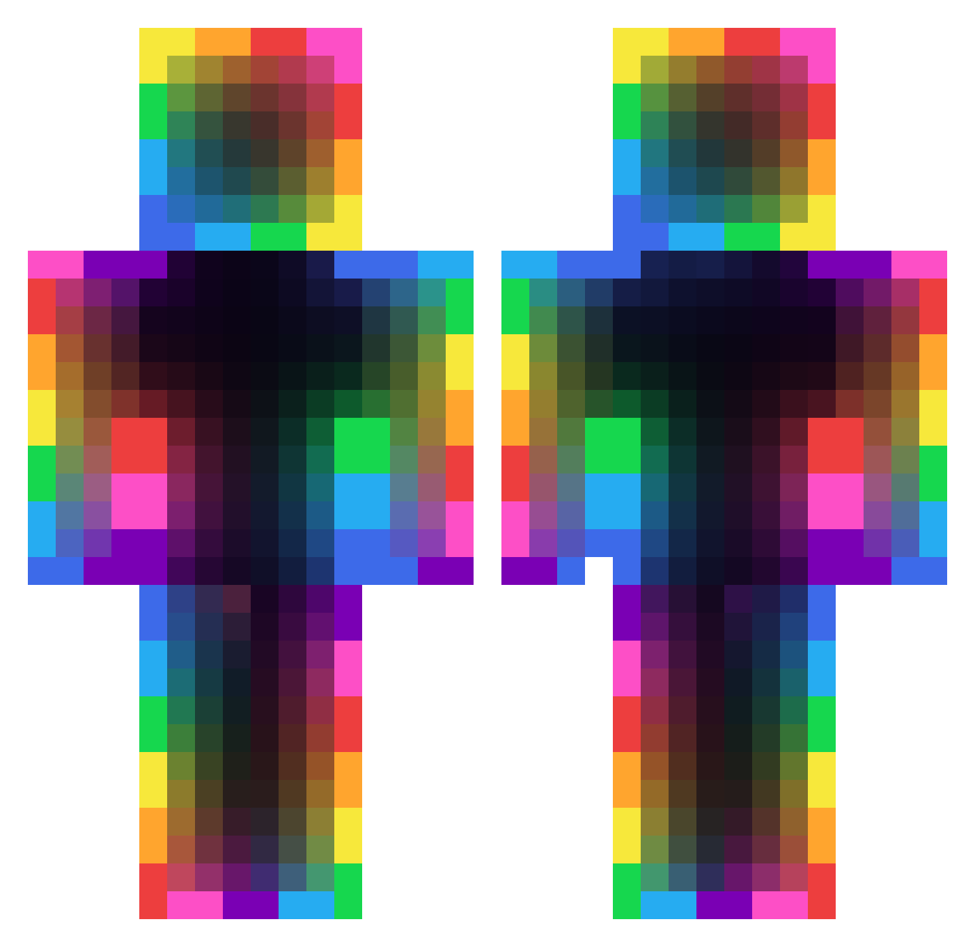 serpentprice Minecraft skin, front and back view