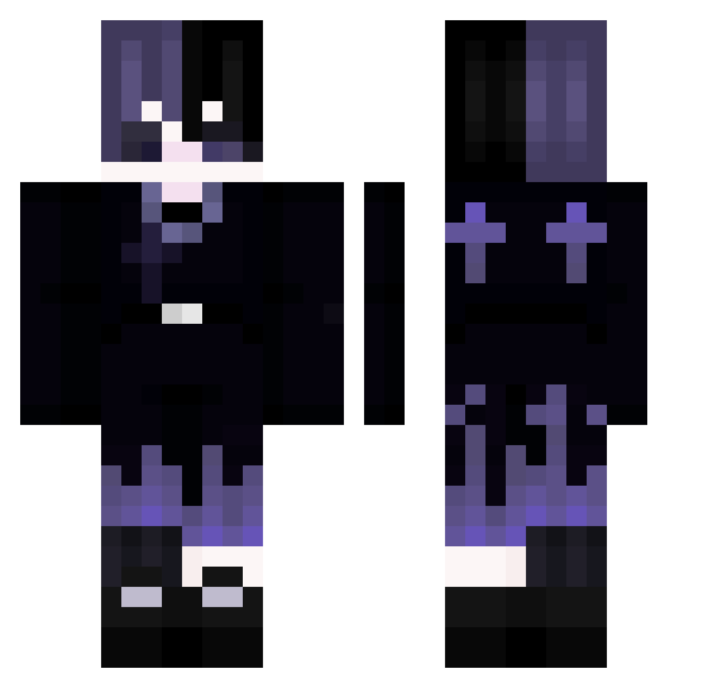 TeoDoreXx Minecraft skin, front and back view